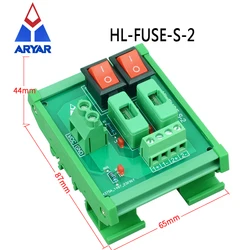 Enhanced Power Distribution Module with Integrated Switch and Fuse Protection - DIN Rail Mount (HL - FUSE - S - 2)