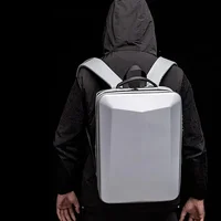 Men's Fashion Large Capacity Backpack Travel Lightweight Breathable PC Hard Shell Backpack Business Waterproof Computer Bag 2