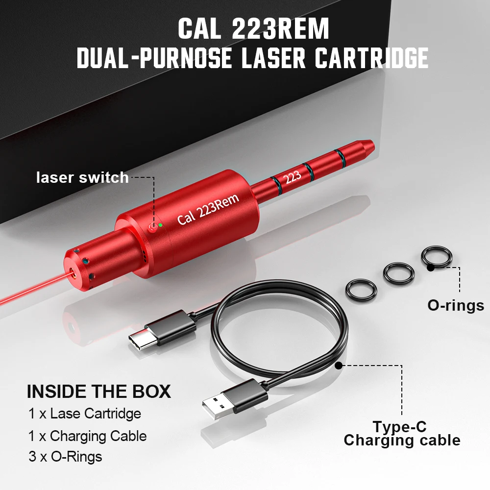 223REM multifunctional magnetic red green light trainer, dual-use for training and calibration