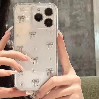 Girls Glitter 3D Bow Clear Case - Image 5
