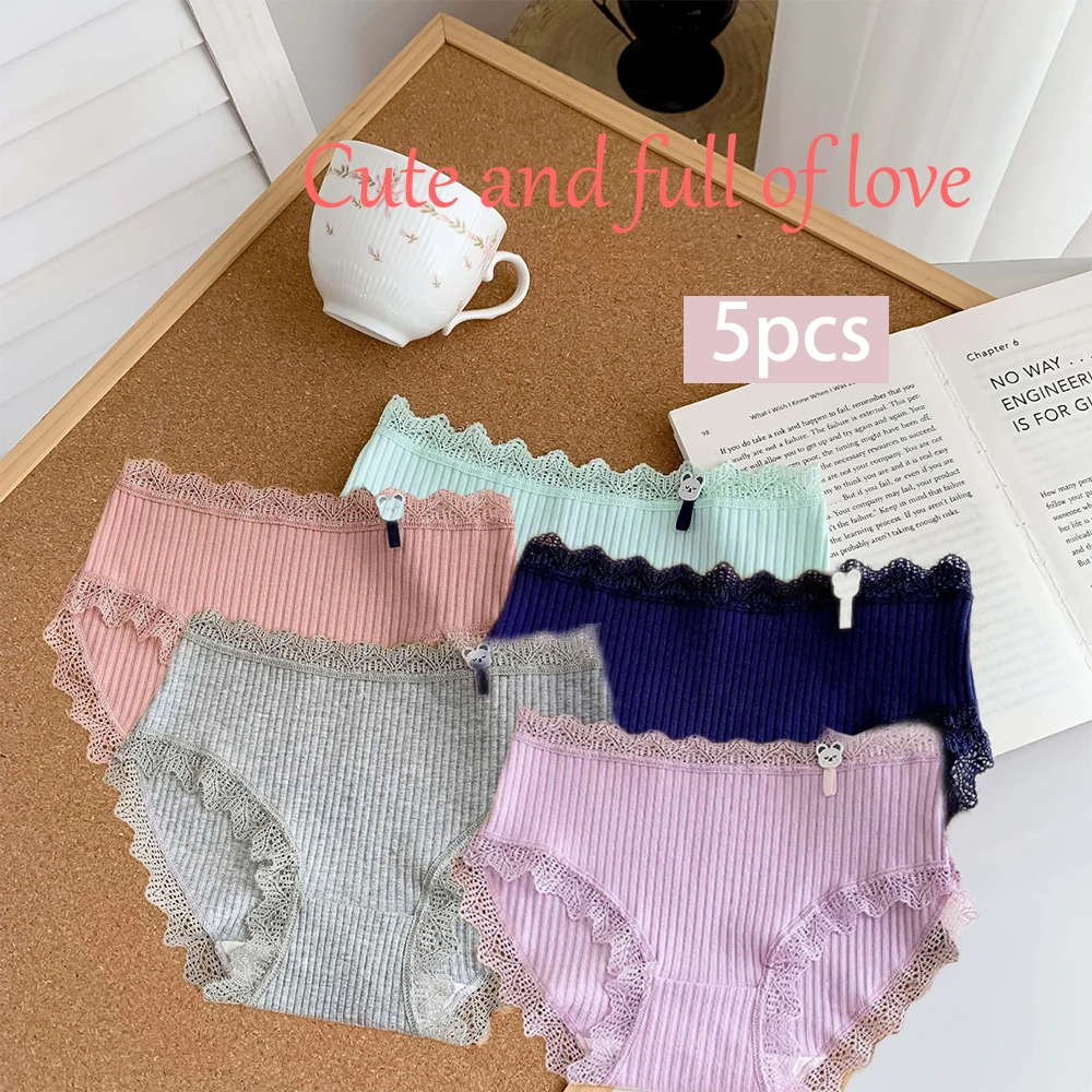 5pcs/lot Girls' Briefs Children Underwear Kids Briefs Child Cotton