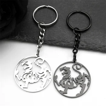Portachiavi con ciondolo per arti marziali Shotokan Karate in acciaio inossidabile per donna uomo colore nero simbolo Shotokan portachiavi gioielli 1