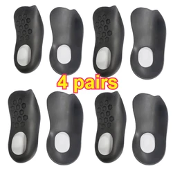 Orthotic Arch Support Insoles for Plantar Fasciitis Relief and Foot Care (Black 4 pairs)