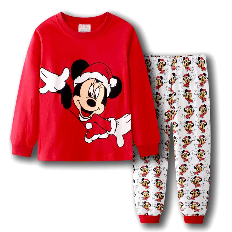 Lente Herfst Kinderkleding Sets Minnie Meisje Nachtkleding Kinderen Pyjama Set Baby Meisjes Katoen Mickey Cartoon Pyjama