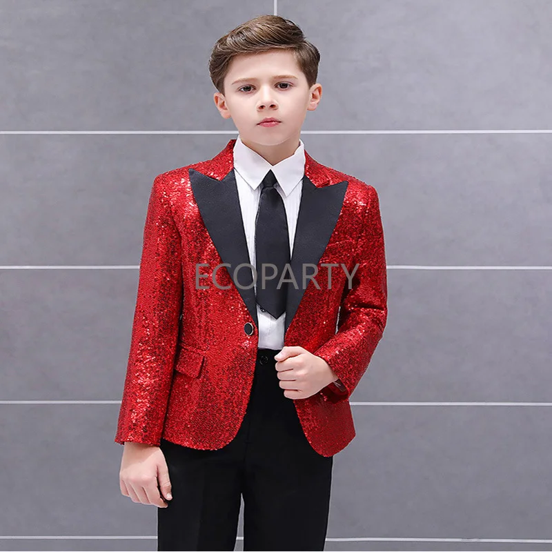 

Boy's Tuxedo Suit Kids Floral Tuxedo Slim Fit Child Formal Tuxedo for Prom Halloween Christmas Party Trajes Para Hombre Anzug