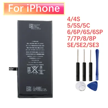 Phone Battery For IPhone 5S 5 5C 6S 6SP 6 7 8 Plus SE 2016 SE2020 SE2022 Replacement Bateria For Apple 4 4S 0 Cycles Battery