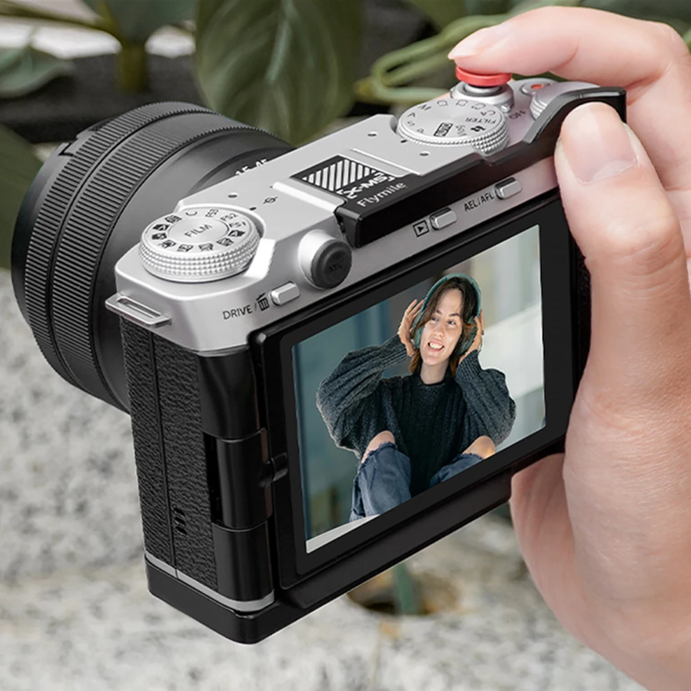 Fujifilm X-M5 엄지 그립 알루미늄 합금 금속 엄지 그립 마운트 플레이트(실리콘 핸들 포함) 셔터 릴리스 버튼 슈 커버