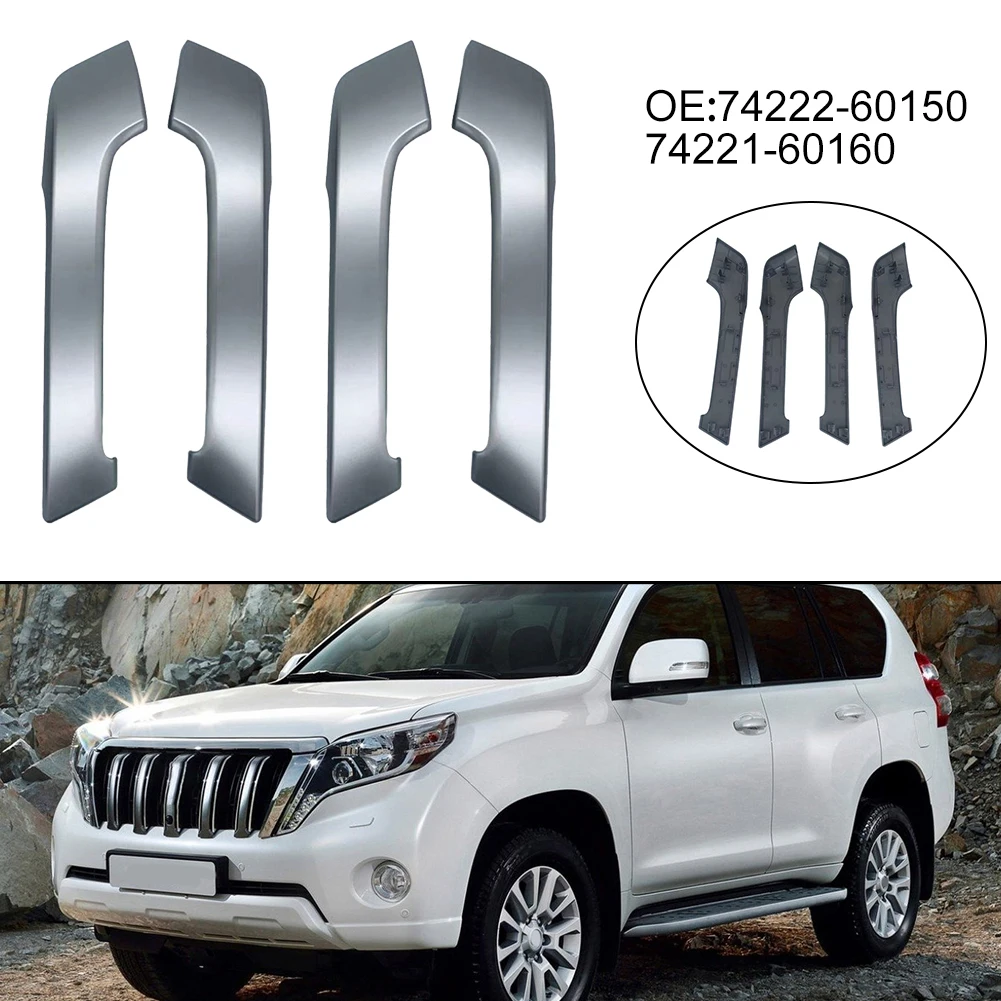 

4pcs For Toyota 150 2010-2017 Car Interior Front Rear Door Handle Trim Decoration Cover