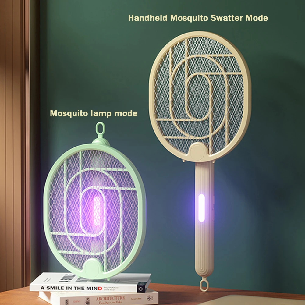 

4-in-1 Electric Mosquito Killer Handheld Foldable Mosquito Racket Insect Killer Wall Mounted USB Charging Household Supplies
