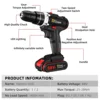 25+3 Torque Cordless Drill Electric Screwdriver Rechargeable Electric Drill Lithium-Ion Battery 2 Speed DIY Driver Power Tools 4