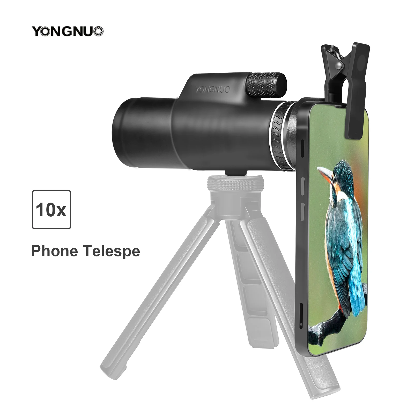

Телескоп для телефона Yongnuo W10, HD объектив с зажимом, 10-кратный зум, внешний телескоп для смартфона