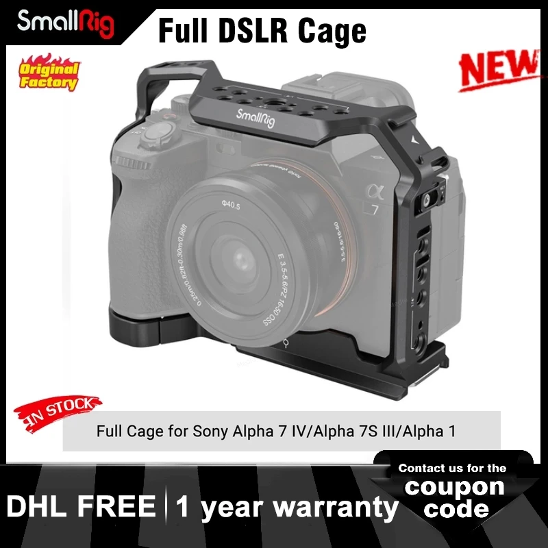 SmallRig Full DSLR Cage for Sony Alpha A7iv A7 IV / Alpha 7S III