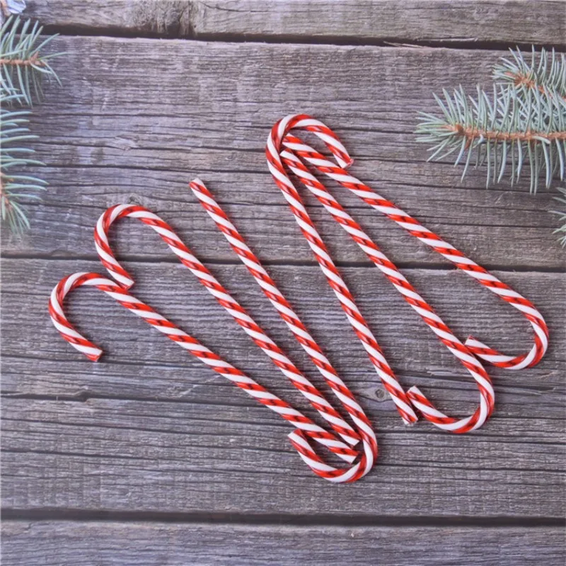 30/6PCS Mini Candy Canes Miniature Christmas Tree Decor Peppermint Swirls Pendant DIY Scrapbook Craft Gift Home Party Navidad