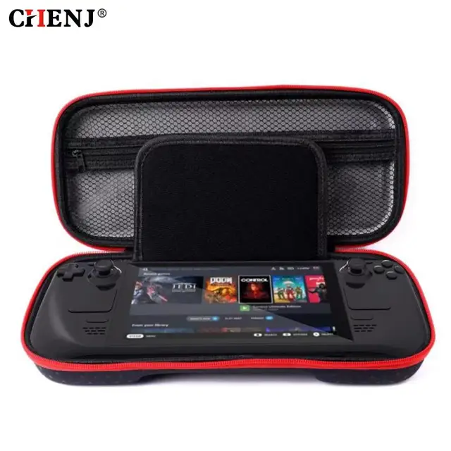 Protective Carrying Case For steam deck Large Capacity Gamepad Storage Bag Game Controller Travel Portable Pouch 2-way Zipper