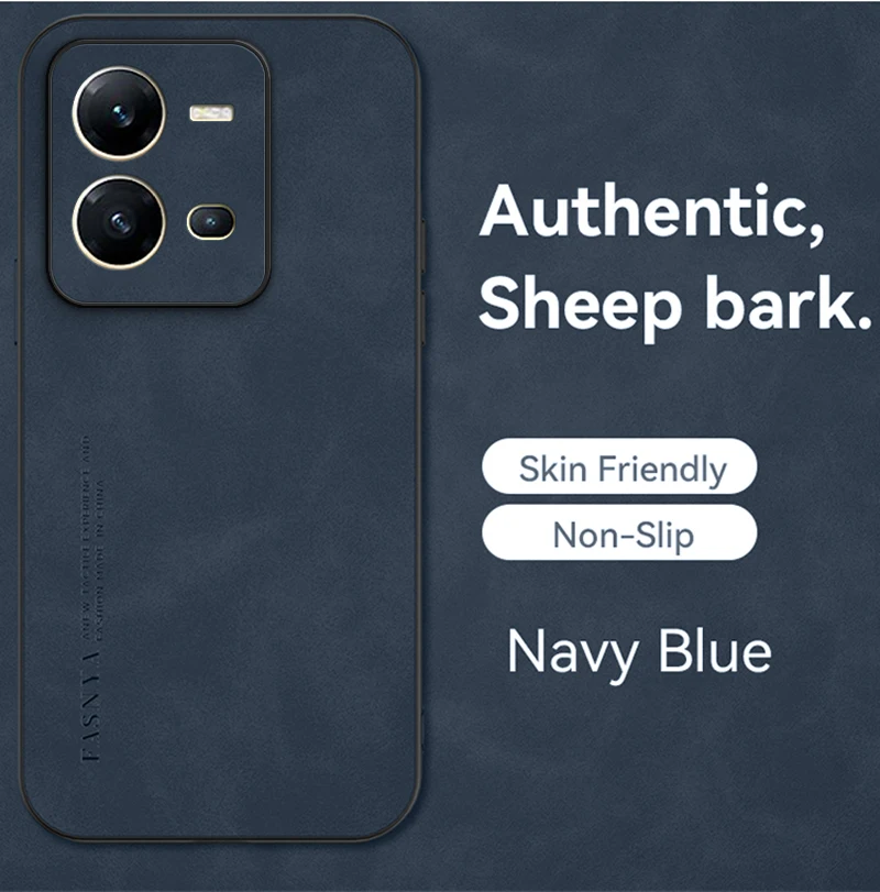 X90 X80 IQOO 11 10 Pro Custodia in pelle di pecora per V20 SE V27 V25E VIVO V23 V21E Copertura del respingente del silicone_voghion.com