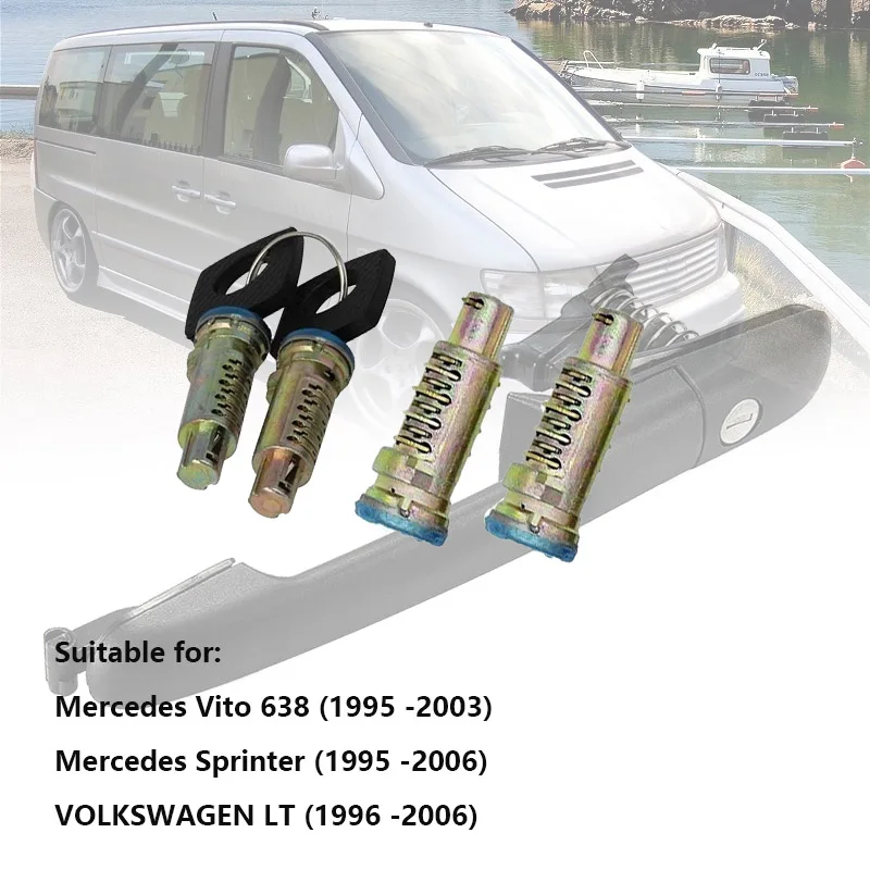 Barili Serratura Auto Con 4 Cilindri Serratura 2 Chiavi Per Mercedes Benz Vito W638 Mercedes Sprinter Volkswagen Lt 6707600205