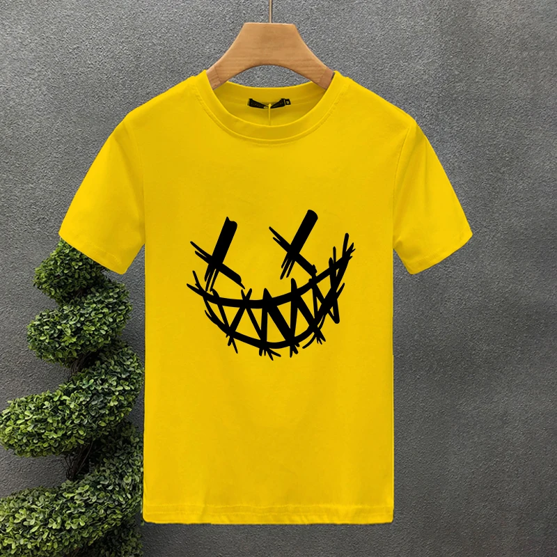 T-shirt uomo oversize in cotone con stampa creativa_voghion.com