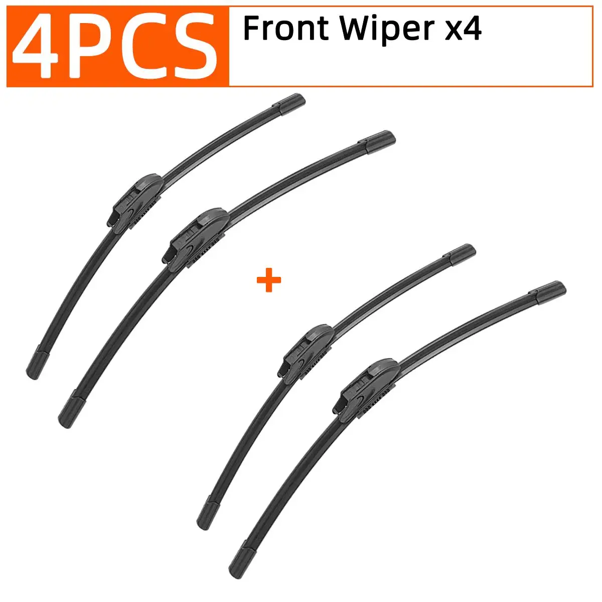 Durable Four Seasons Car Wiper Set - 3PCS Front & Rear Windshield Accessories