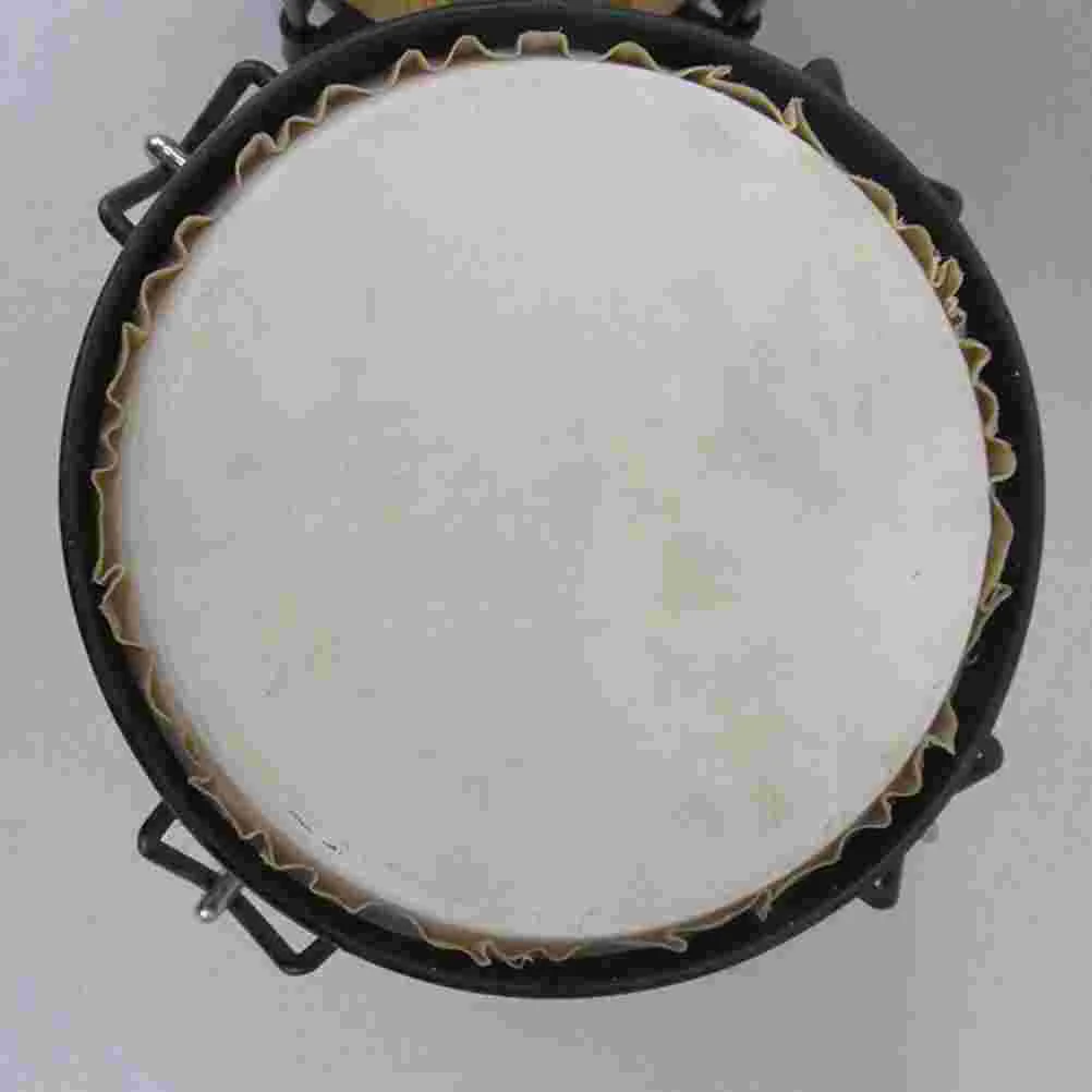 Roller Drum Skin Bass Accessories Leathers Covers Natural Pure Goat Bongo Heads Djembe Percussion conga 2 Pcs musical percussion instruments drum replacement parts