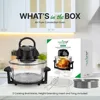 18 Quart Convection Countertop Air Fryer See through Glass for Best Cooking Results Air Fryer Roaster Bake Grill 2