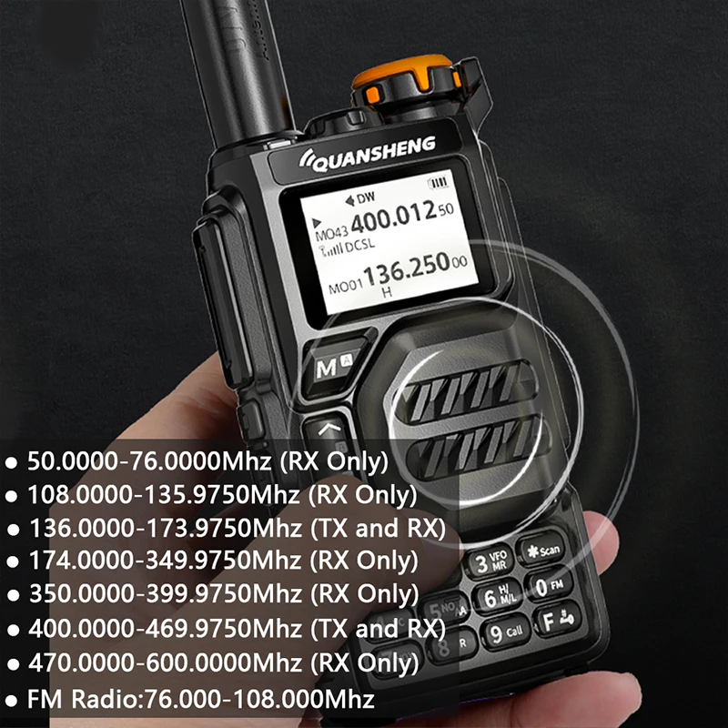 Quansheng UV K5 Walkie Talkie UV K6 UV K58 Two Way Radio 50-600MHz FM Radio  NOAA Scrambler /DTMF Amateur Wireless Frequency Copy - AliExpress