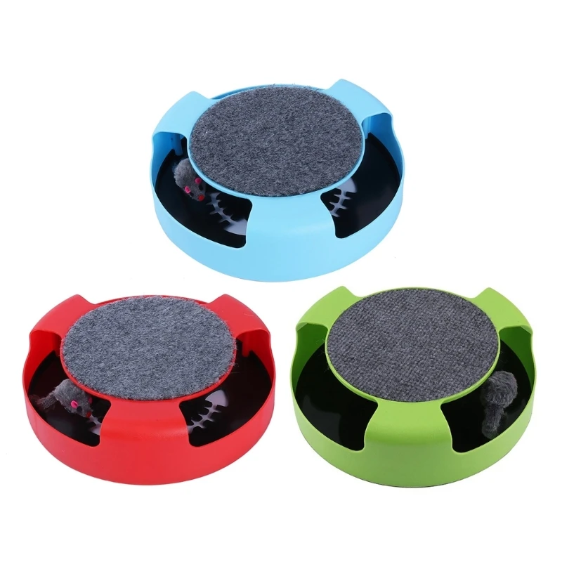 

Multifunctional Cats Mouse with Scratch Pad Teasing for Indoor Pet Mouse