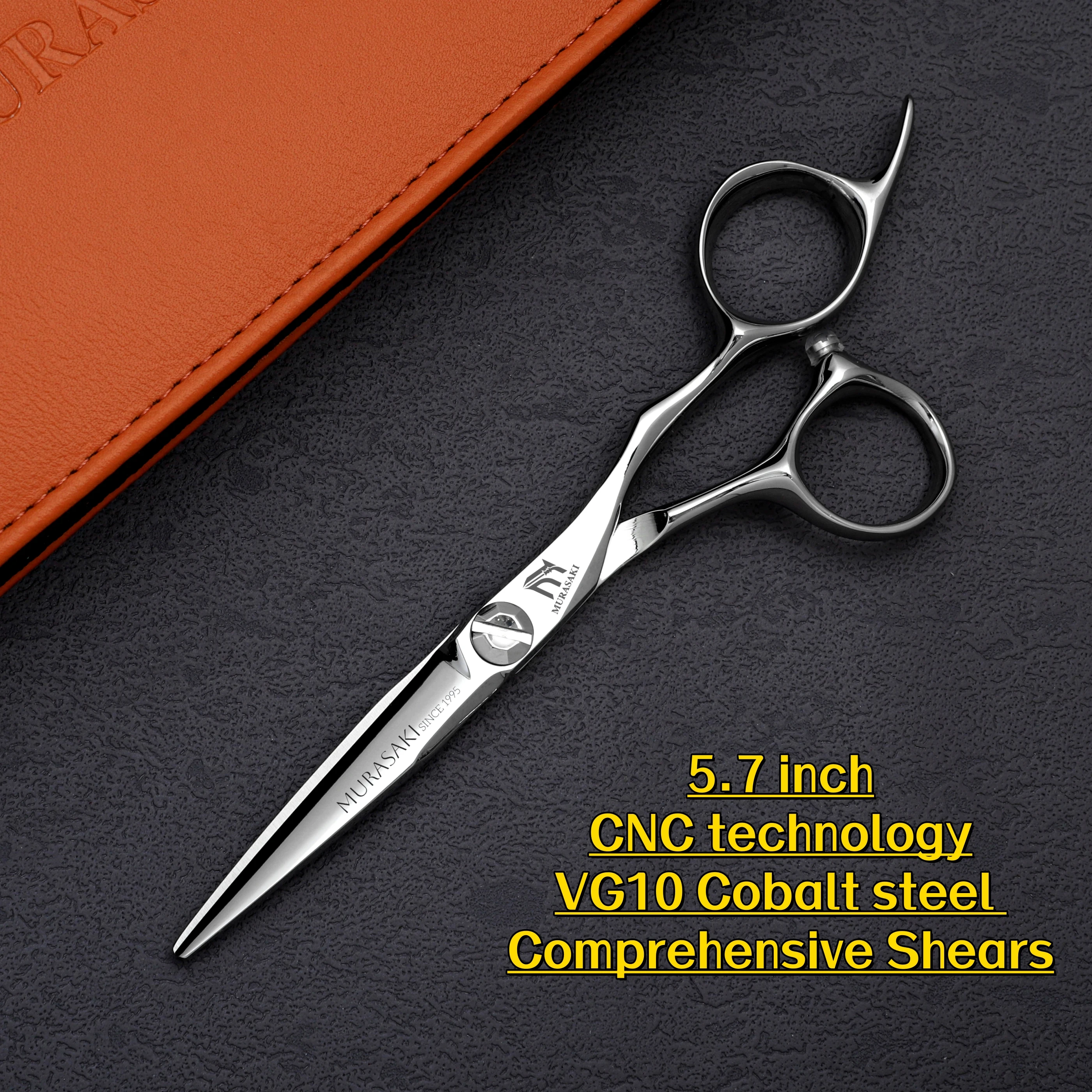 MURASAKI 6 inch Professional CNC Thinning Scissors,Made by Japanese VG10 Steel Barber Scissors,Top-level Hair Cutting Machine
