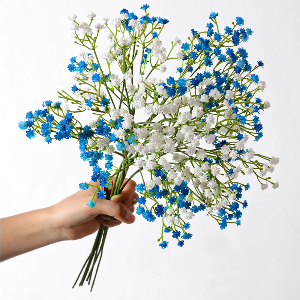 52cm 90 Heads White Babies Breath Artificial Gypsophila Flowers Bouquets Home Garden Wedding Birthday Decoration Fake Flower artificial gypsophila plants