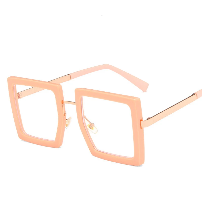 Oversized Eyeglass Frames For Women Trendy Classic Square Transparent Computer Optical Lenses Glasses Clear Lens Eyewear eyeglasses frames eyewear frames women glasses fashion eyeglasses