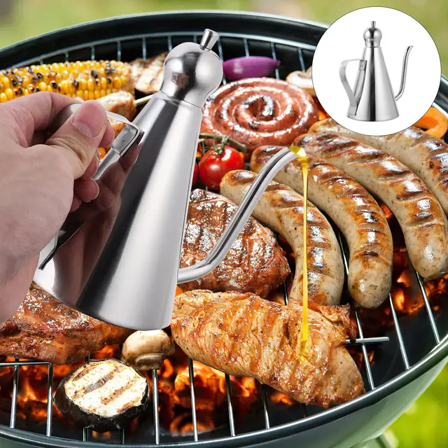 1/0.5/0.27L 304 สแตนเลสสตีลขวดน้ํามันทุกวันDispenserครัวคอนเทนเนอร์น้ําส้มสายชูพอดีเครื่องปรุงอาหารLeakproofซอส 4