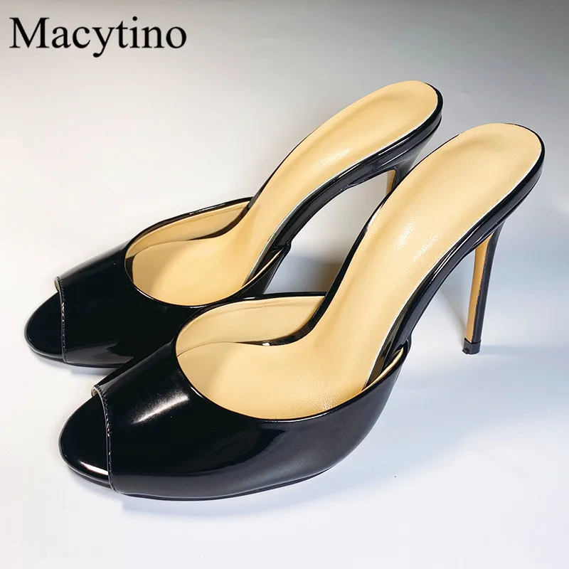 Open Toe Design Ladies High Heel Slippers Round Toe Stiletto High Heel Slippers Fashion Party High Heel Slippers