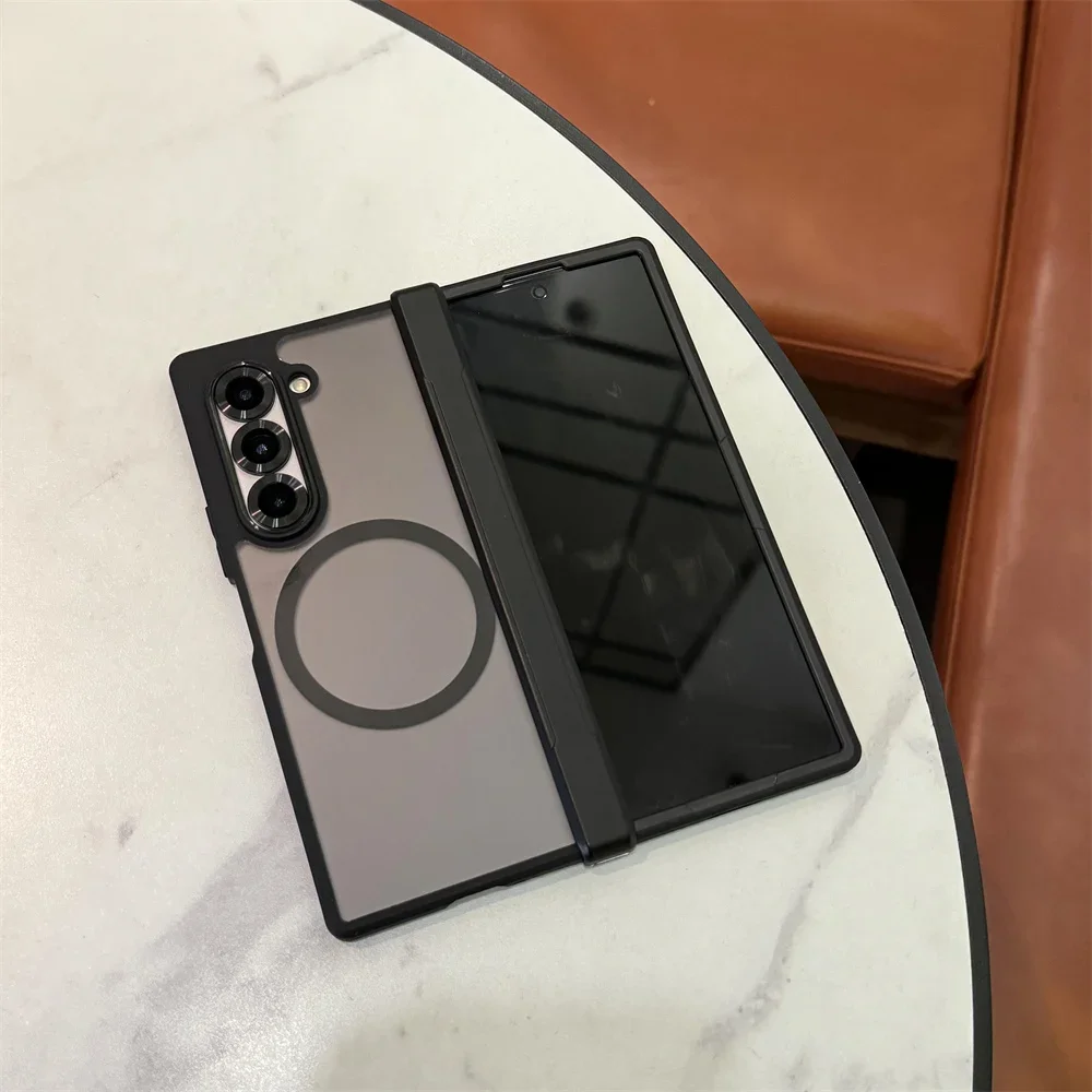 Transparent Magnetic Luxury Armor Case with Wireless Charging