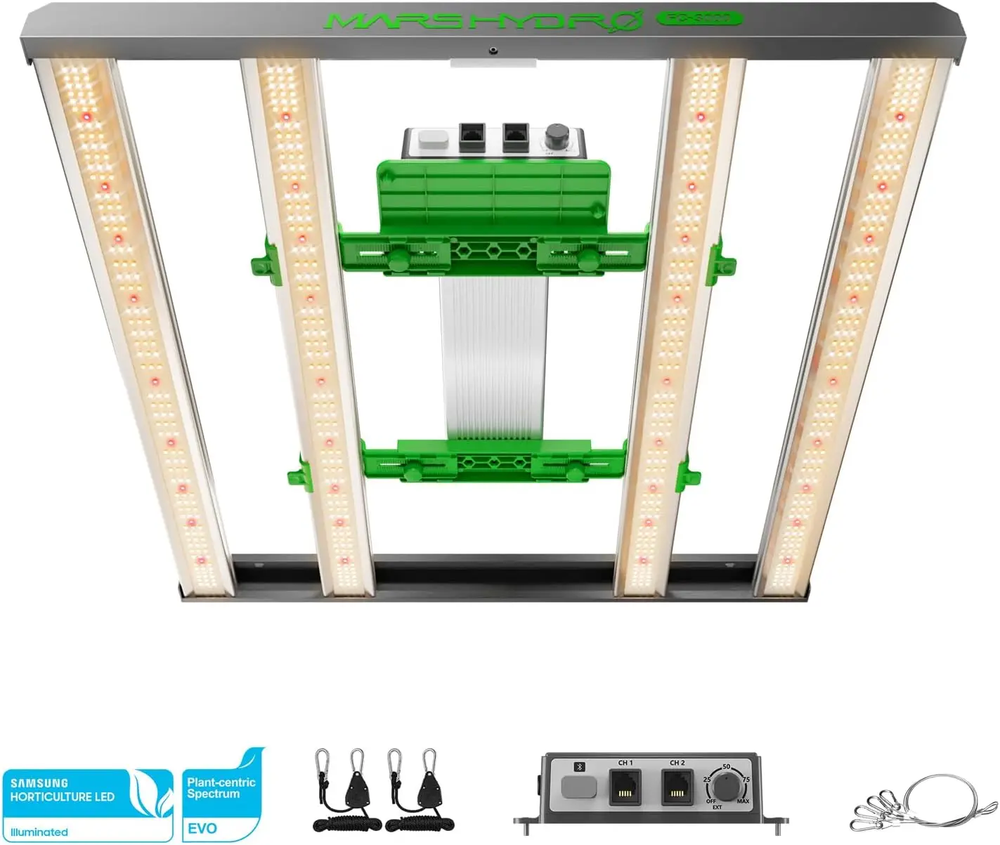 New Version Mars Hydro 2 in 1 Design , LM301H EVO LED Grow Light 3x3 ft Coverage, Commercial Full Sp