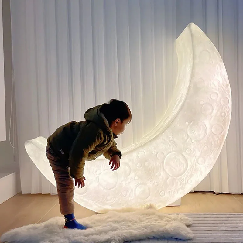 Moon Living Room Sofa Next To Floor Lamp Children's Room Outdoor Decoration Bedroom Atmosphere Recliner Lamp