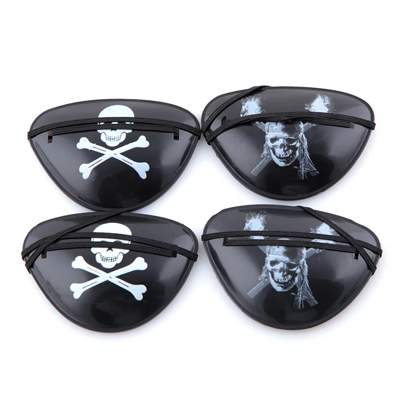 

10Pcs Plastic Pirate Eye Patches Halloween Theme Party Patch Captain Cosplay Costume Accessorie Kid Adult For Party Funny Masks