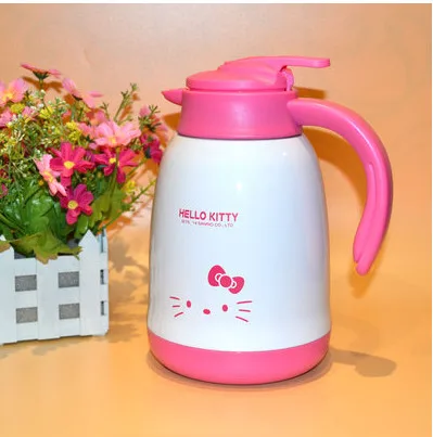 1500ML Kitty Ceramics Teapot Set Thermos cup Portable Tea Pot Cup Set Kettle Teaset Cup Water Kettle Gift Hot Home Decoration
