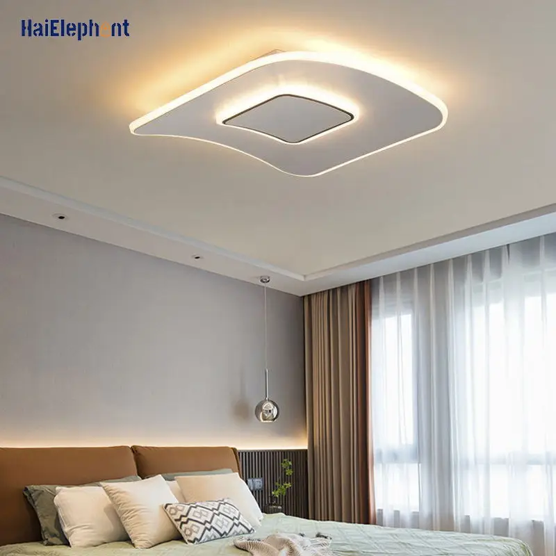 

Modern New Acrylic Led Ceiling Lamps For Villa Bedroom Living Dining Room Study White Dimmable Lights Home Indoor Decor Lighting