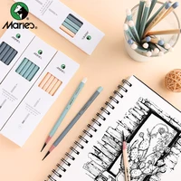 6/12pcs Marie's Sketch Charcoal Pencils,Soft/Medium/Hard Lead with Colored Wooden Barrel for Drawing,Sketching,Shading & Blendin 1