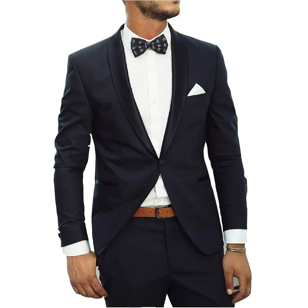 Black Suits For Men For Wedding Party Men's Suit Tow Priece (Jacket+Pant) Slim Fit Fashion Spring Autumn Suit jacket vest pant luxury men suit sets latest design dress suits slim men s groom tuxedo suit men suits luxury wedding dress