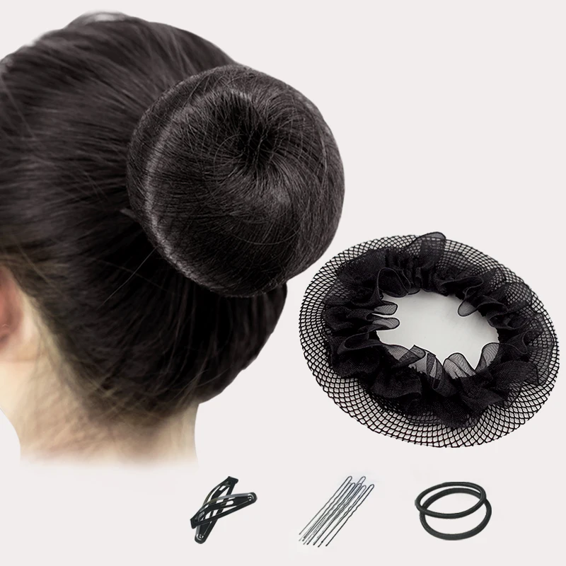 Girls Women Black Hairnet ballet Hair Clips Hairpins Hair Accessories Sets Dance Performance Hair Styling Tools