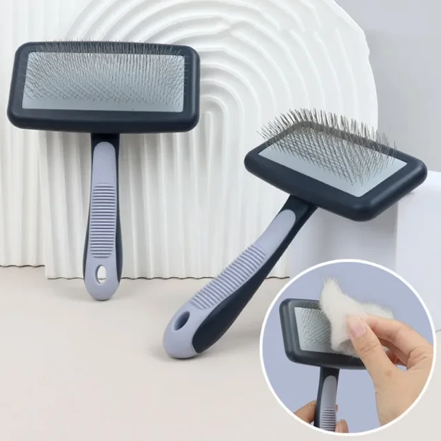 Dog Comb Dog Grooming Brush Massage Cat Brush Pet Hair Remover Stainless Steel Combs for Dogs Hair Knot Opening Pets Accessories 4
