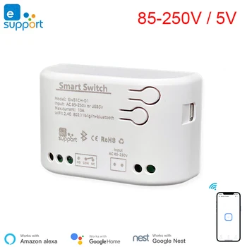 EWelink WIFi 스마트 DIY 스위치 모듈, 5V/85-250V, 인칭, 타이머, 인터록 스마트 릴레이, Alexa ,Google home의 음성 제어