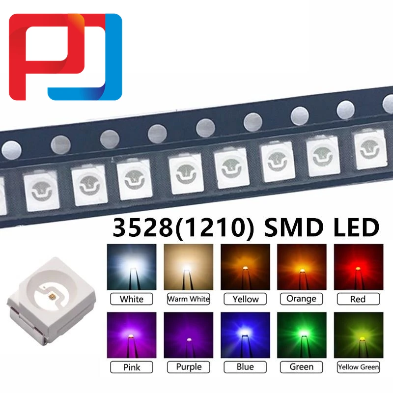 Led Color Pack PLCC-4 1210 LEDs PLCC-4 SMD Pure Green Ultra Bright LEDs - 1210/3528 ...