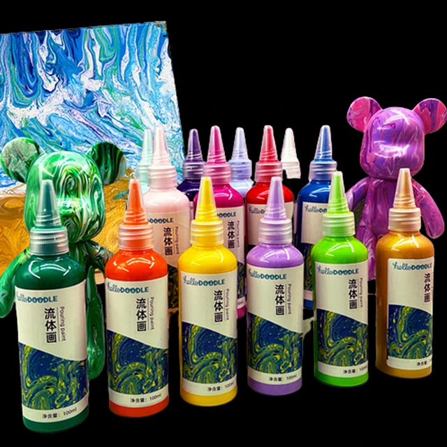 6/12 Color Liquid Acrylic Ink Set 20ML Waterproof Hook Line Fluid Painting  High-gloss Hand-painted DIY Graffiti Watercolor Paint - AliExpress