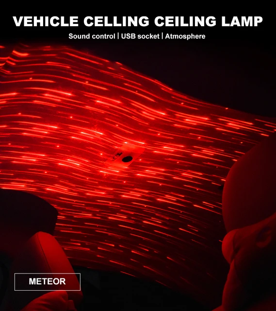 1pc führte Auto USB-Atmosphäre Lampe Dach Stern Licht Innenraum Sternen  laser Projektor Lichter Auto Dekoration Beleuchtung Nachtlichter -  AliExpress