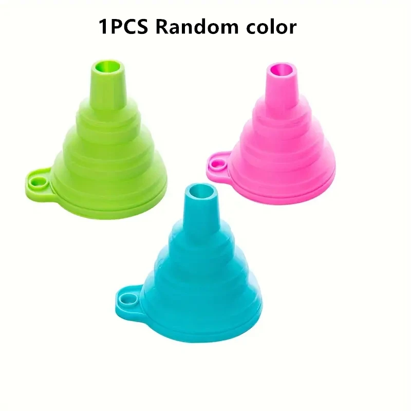 Katlanabilir huni silikon taşınabilir Mini huniler için yakıt hazne bira yağı kaçak ev sıvı dağıtıcı mutfak aksesuarları