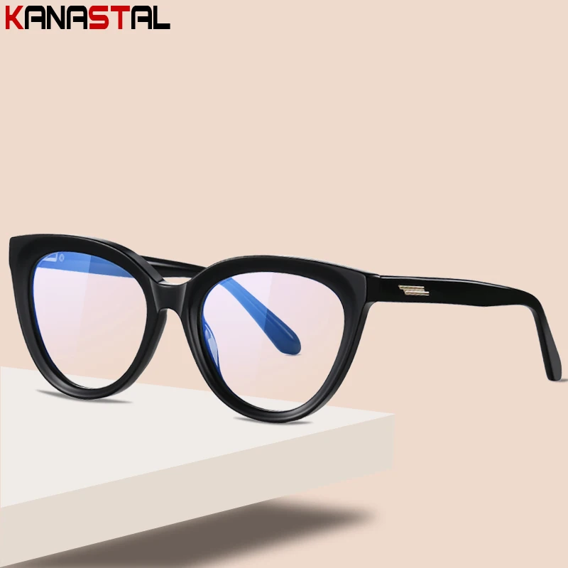 

New Women Blue Light Blocking Reading Glasses Fashion Plate Alien Computer Eyeglasses Frame Anti Ray Ladies Prescription Eyewear