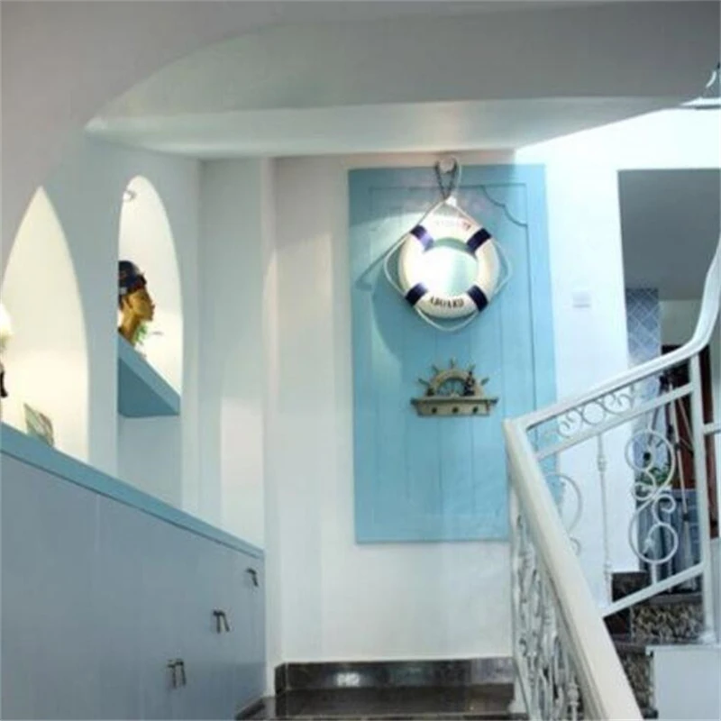 Fishing Net Navy Wall Hangings Studio Prop Room Home Decor Mediter Sea Stickers Marine Over The Garden Life Buoy Crafts Nautical