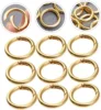 10pcs Metal O Ring Spring Clasps for DIY Jewelry Openable Round Carabiner Keychain Bag Clips Hook Dog Chain Buckles Connector 5