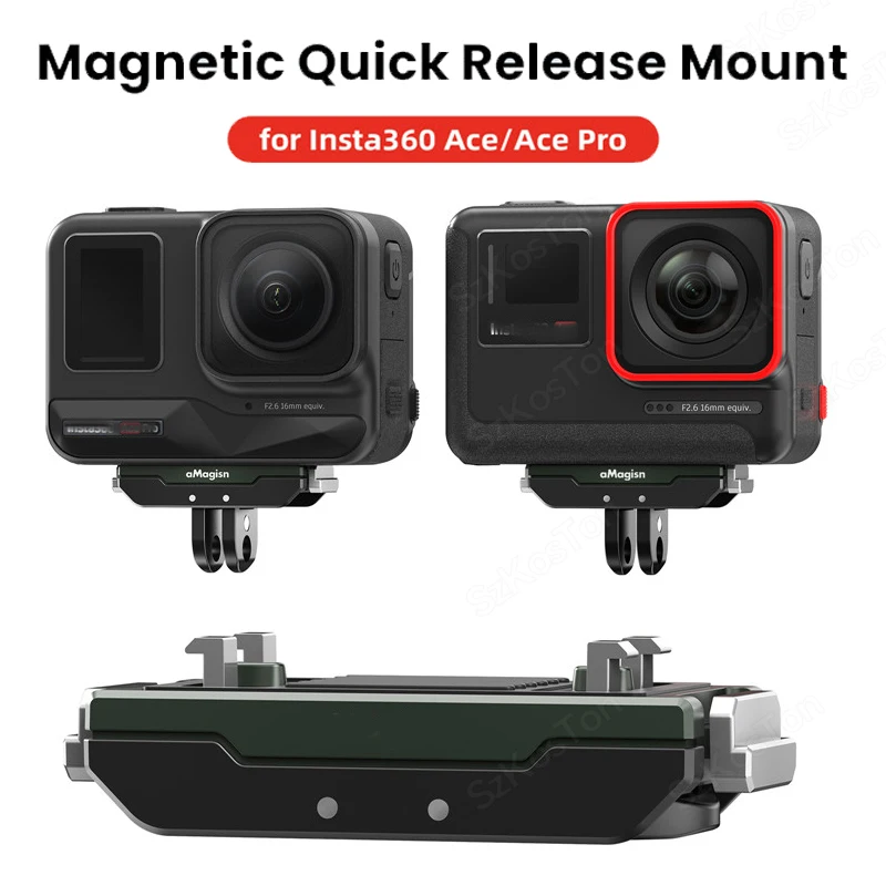 

Для Insta360 Ace/Insta360 Ace Pro металлический магнитный быстросъемный Базовый адаптер держатель кронштейн аксессуары для спортивной камеры